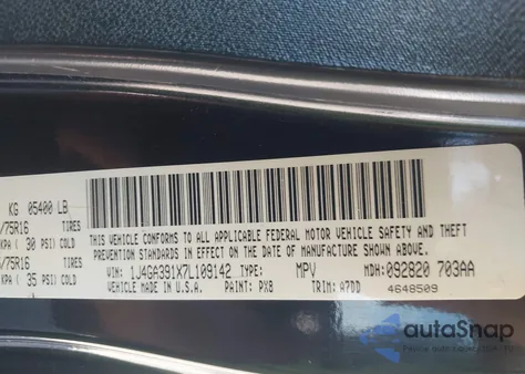 2007 Jeep Wrangler Unlimited X z USA, uszkodzony, nr VIN 1J4GA391X7L109142